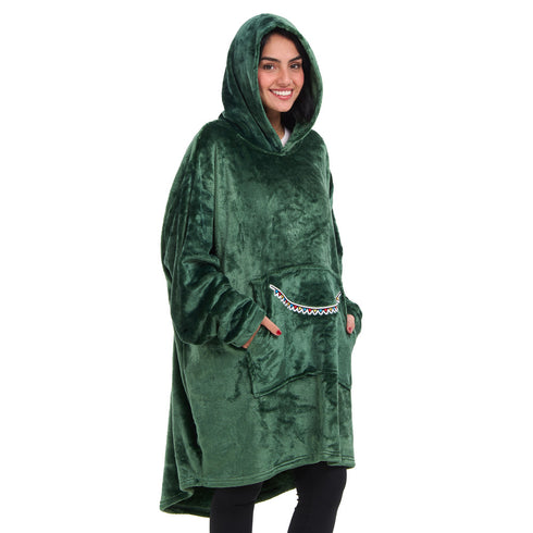 Snuggs Blanket Hoodie Dark Green مدفع رمضان